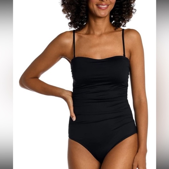 La Blanca Women's Island Goddess Bandeau One Piece Swimsuit NWT size 6